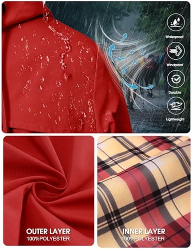 Tuopuda Women Waterproof Coat Outdoor Hooded Rain Jacket for Spring Autumn — view 5