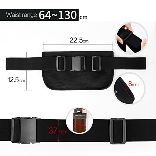 MYCARBON Travel Money Belt RFID Waist Bag Against Invisible Theft — view 6