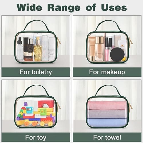 Clear Toiletry Bag - 2 Pack TSA Approved Clear Makeup Bags for Travel — view 6