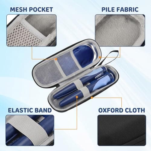 SrgPui Insulin Cooler Travel Case, Cooler Bag with 2 Ice Packs, Portable Insulin Pen Case, Injection Cooler Travel Case, Medical Cooling Storage Pouch for Travel Outdoor — view 3