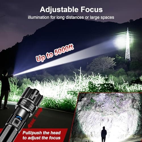 Shadowhawk Rechargeable Torch, 500000 Lumen Super Bright LED Flashlight — view 3