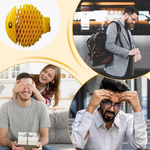 Sensory Worm Toy | Sensory Silent Fun Relief | Kids Elastic Mesh Toy Fish Fidget | for Adults Teens Home Office School Classroom Study Work Daily Travel — view 4