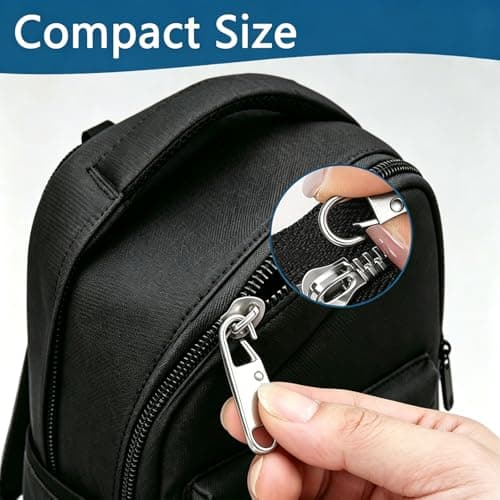 WADUBI Metal Zip Pull Replacement, 10 Pack Replacement Zipper Pulls for Luggage, Suitcase, Backpack, Jacket, Bag, Silver — view 3