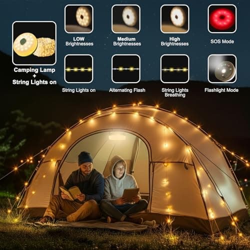 Retractable Camping String Lights 10m: 20s Wind-Up Tangle-Free Warm White — view 6