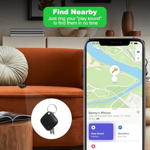 AURTEC Smart GPS Tracker for Pets, Vehicles, Keys & Luggage - Compatible with Apple Find My App (iOS Only), Real-Time Global Location Tracking, Long Battery Life, Geo-Fencing, 2 Pack — view 4