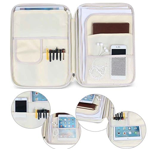 JAKAGO A4 Document Case, Multi-Pocket Portfolio Folder, Travel Portfolios — view 4