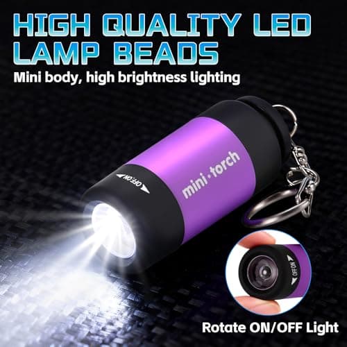Kssvzz 7 Pack Mini LED Torch with Keyring, USB Rechargeable Torches — view 6