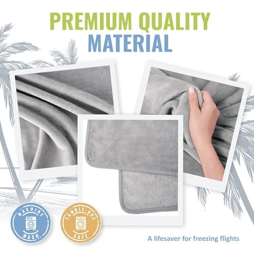 BOACAY Soft & Warm Travel Blanket for Aeroplane & Car - Essential for Long Flights for Women, Men, Children - Compact Pillow with Luggage Sleeve & Backpack Clip — view 5