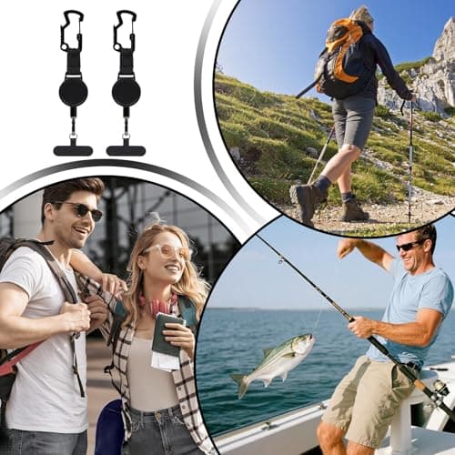 Mozeuu Security holder for smartphones, set of 2, anti-theft belt clip, lanyard, safety device for smartphones, for outdoor activities, hiking, commuting, travel and camping — view 4