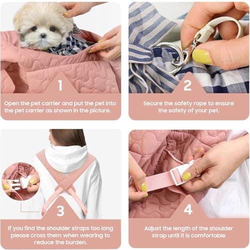 TWOOKTY Pet Carrier Backpack, Adjustable Pet Front Cat Dog Carrier Backpack Travel Bag for Traveling Hiking Camping for Small Medium Dogs Cats Puppies Up to 13lbs Beige — view 5