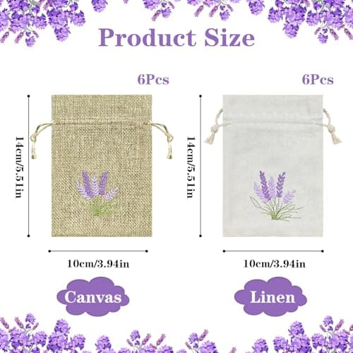 12 pcs Empty Lavender Bags To Fill, Small Lavender Pouch Empty Bag — view 2