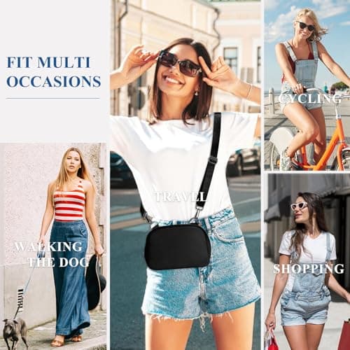 MAXTOP Black Small Crossbody Bags for Women with Detachable Strap Cross Body Bag Sling Cell Phone Purse for Travel Essentials — view 5