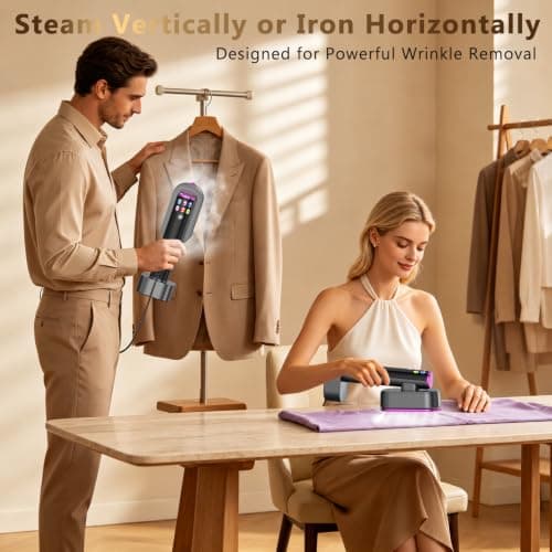 MMK Travel Steamer & 2-in-1 Portable Steamer Iron for Clothes, 190ml Tank — view 2