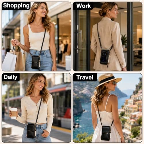 Touch Screen Crossbody Phone Bag for Women Anti Theft Crossbody Bag Purse — view 6