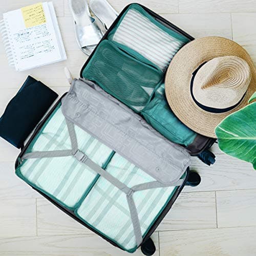 12 PCS Large Packing Cubes for Suitcases Various Sizes Suitcase Organiser Bags Lightweight Waterproof Luggage Organiser Bags (12, Sky Blue) — view 2