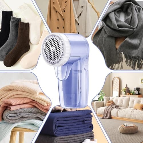 Electric Fabric Shaver: Motorized Battery, Cordless Pilling, Textile Mesh Piece | Portable Trimmer, Upholstery Grooming for Linen Furniture, Cushion, Scarf, Clothes, sof — view 3