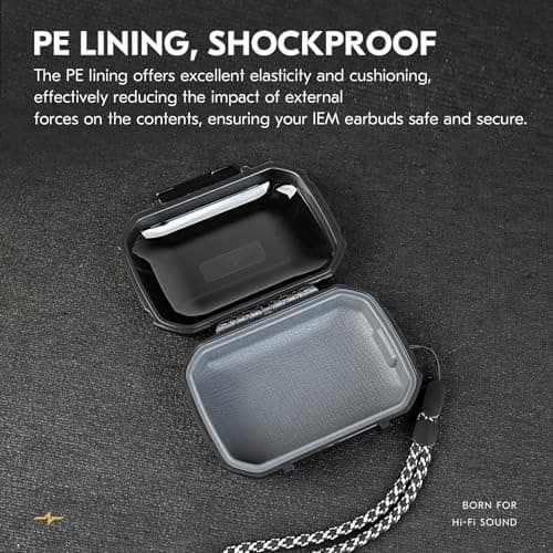 CCZ ZC01 Earphone Case, Portable Small Case with Nylon Wrist Strap, PC Waterproof Multi-functional Storage Box for Hearing Aid, IEM, Earbuds, Jewelry, Electronic Accessories, Earphone Cable — view 3