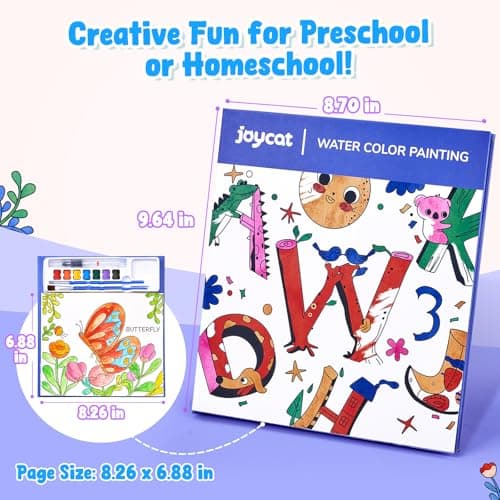 JoyCat Paint with Water Coloring Books for Toddlers (Wisteria Blue) — view 6