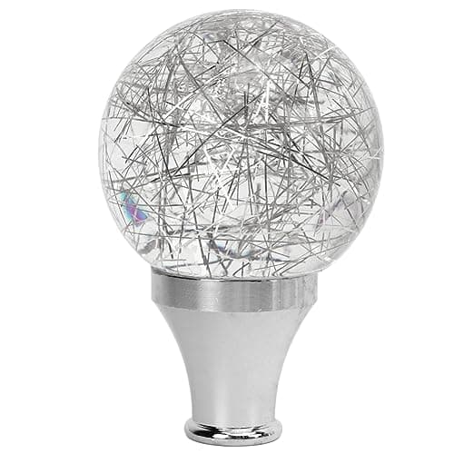 Tbest Universal Car Gear Knob Silver with 3 Adapters (Silver) — view 5