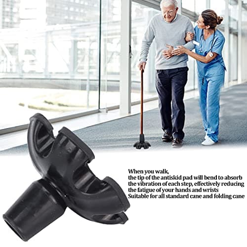 Walking Cane Tip, Silicone 6 Pillar Design Strong Stability Prevent Slipping 22mm Walking Sticks Foot Pad for Elderly — view 3