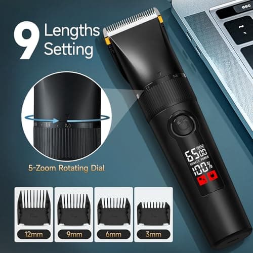 HSKAI 2-in-1 Cordless Beard Trimmer and Hair Clippers for Men — view 4