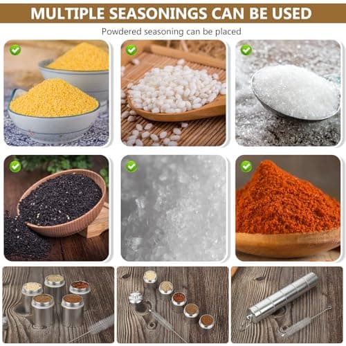 5‑in‑1 Portable Camping Spice Shaker Kit, Travel Seasoning Jars with Brush — view 6