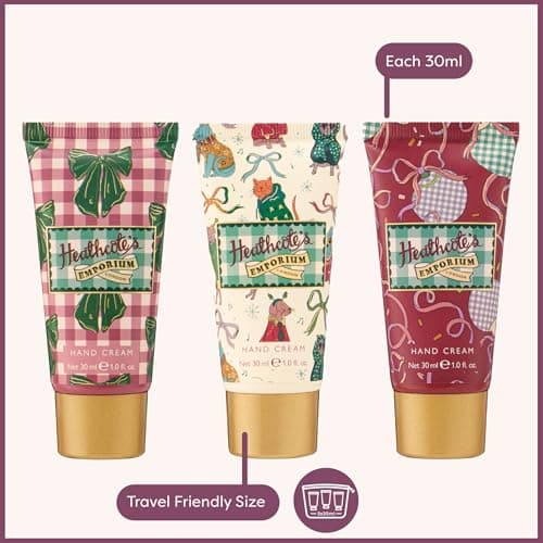 Heathcote & Ivory Hand Creams 3x 30ml, Moisturiser, Festive Fragrance, Shea Butter, Vitamin E, Travel and Pocket Size, Vegan and Cruelty Free, Beauty Gift For Her, Christmas Stocking Filler — view 4