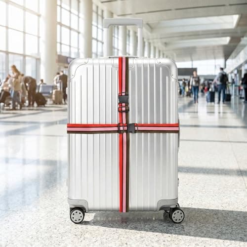 Heavy Duty Luggage Straps for Suitcases Packing Belts Travel Accessories Adjustable Bag Strap 2 Pack (Tri-colour) — view 4