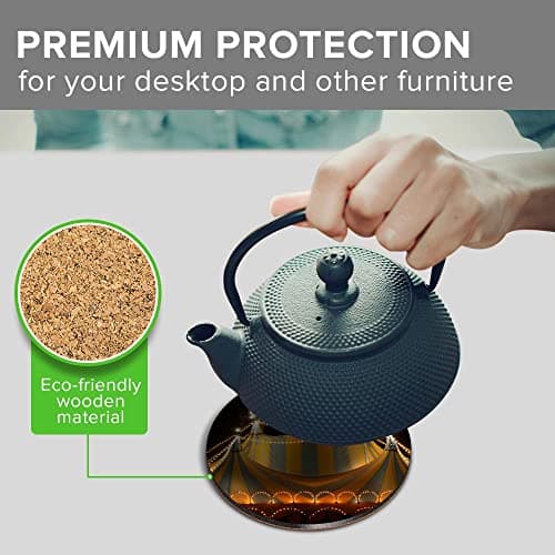 1 x Round Jumbo Size Coaster 12cm Circus Tent Lights Festival Cork Backed MDF Glossy Tea Coffee Accessory #50534 — view 5