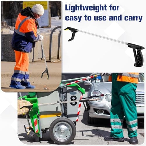 Taylor & Brown Litter Picker Long Reach Handle 30 Inch (76cm) Garden Tool, Magnetic Pick Up Durable & Sturdy for Picking Rubbish, Weeds, Leaves, Gardening, Elderly & Disabled Multi-use Tool (8 Pack) — view 3