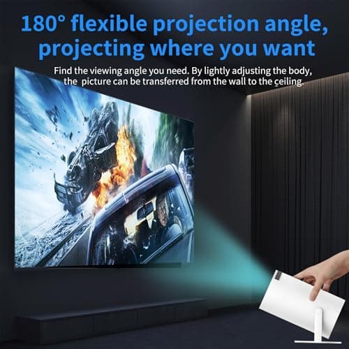 Portable Mini Projector with 2 Gamepad, X30 130 Inch Outdoor Video Game Console Projector with Classic Game 20000+, 4K Screen Theater Movie Projector Support WiFi, Bluetooth with Controller — view 6
