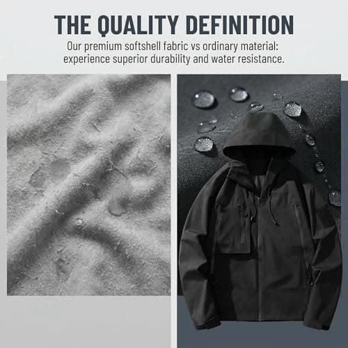 Lightweight Waterproof Jacket Womens, Breathable Hooded Raincoat, Softshell Jacket with Zipper, Packable Windbreaker for Hiking, Travel, Running, Cycling & Outdoor Activities, for Spring Fall Winter — view 6