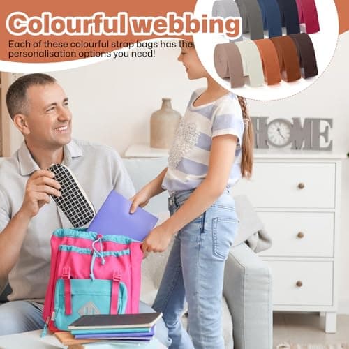 SXTDKMJ 10 Colors Cotton Webbing Strap, 25mm Polyester Strap Handmade Decorative Webbing Canvas Straps for Seatbelt Bag Luggage Crafts Outdoor Accessories — view 5
