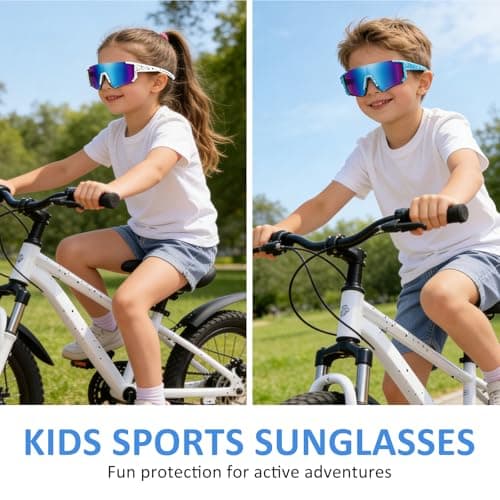 Xiansini 3 PCS Kids Sunglasses for Boys Girls UV400 Protection Childrens Sunglasses Set, Lightweight Sports Sunglasses for Kids Cycling Running Outdoor, Sun Glasses Kids, UV Protection Sunglasses — view 4