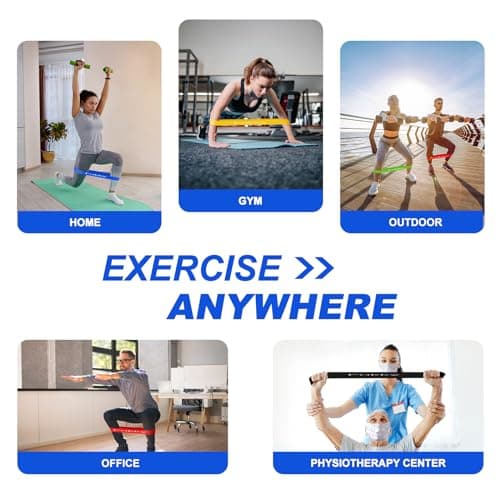 Fokky Resistance Bands, 5 Pcs Natural Latex Exercise Bands — view 6