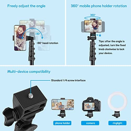 Victiv 68" Phone Tripod, 2-in-1 Selfie Stick Tripod Stand for Filming — view 4