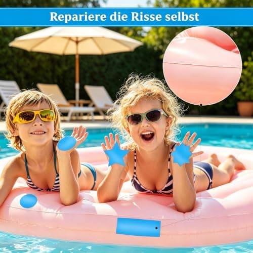 WADY Pack of 20 Self-Adhesive Repair Patches Pool for Swimming Pools, PVC Pool Repair Kit, Self-Adhesive Underwater Repair Pool Patches for Water Bed, Swimming Pools, Inflatable Boat — view 6