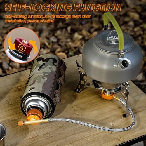 teasteam Gas Bottle Adaptor 2PCS Gas Refill Adapter for Butane Canister Camping Stove Connector Camping Nozzle Universal Brass Bottle Adaptor for Butane Canister to Screw Cartridge — view 5