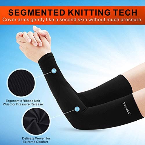 YQXCC Arm Sleeves Cooling UV Sun Protection Sport Compression for Men Women — view 6