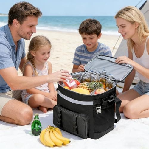 Rolling Cooler Bag Insulated Leakproof Ice Chest — view 2