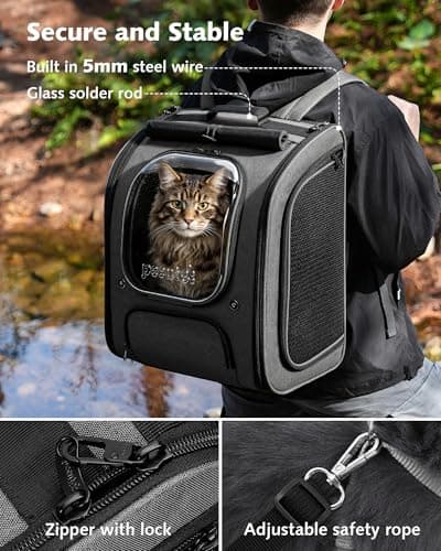 pecute Cat Backpack Extra Large, Cat Bubble Backpack, Grey — view 4
