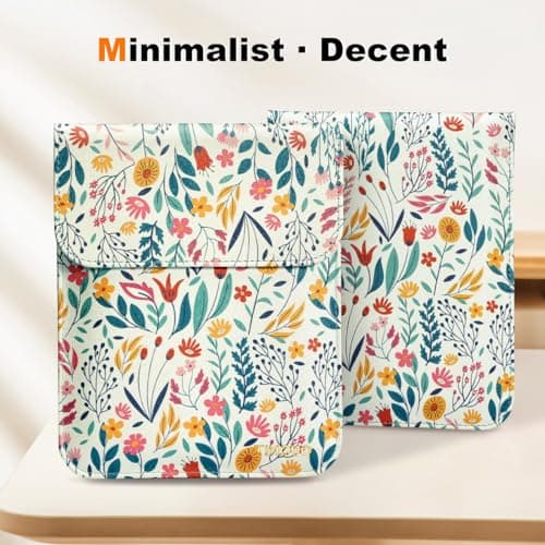 TiMOVO 6 Inch Protective eReader Sleeve, Flowers — view 6