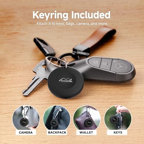 LifeTag Bluetooth Tracker for Android, Google Certified Item Finder, Smart Tracking Tag for Google Find Hub, Finder for Keys, Luggage, Suitcase, Backpack, Purse, Black 1 Pack — view 2