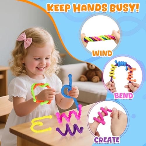 Jovicos 6 Pack Fidget Toys Textured Stretchy Sensory Stick, Sensory Toys — view 3