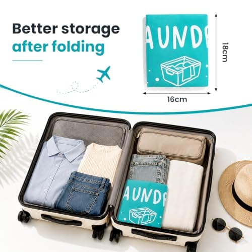 Minicoco 4PCS Waterproof Travel Laundry Bags For Dirty Clothes Small — view 2