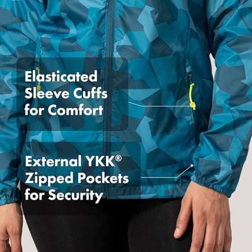 Mac in a Sac Origin II Waterproof Packable Jacket Unisex, Teal Camo, XXS — view 4