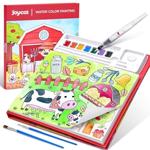 JoyCat Paint with Water Coloring Books for Toddlers (Red)