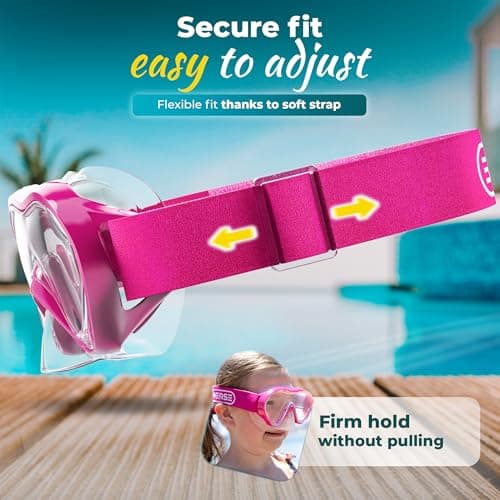 KIDVERSE Kids snorkel mask age 5 to 15 - Snorkel mask kids - Diving goggles with fabric or silicone strap - Snorkelmask set — view 3