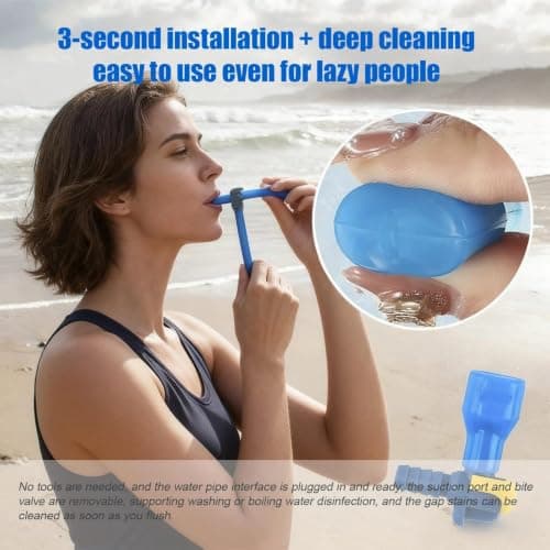 Zhixan 9Pcs Silicone Mouthpiece Bite Valve Replacement Set, Universal Fit — view 4
