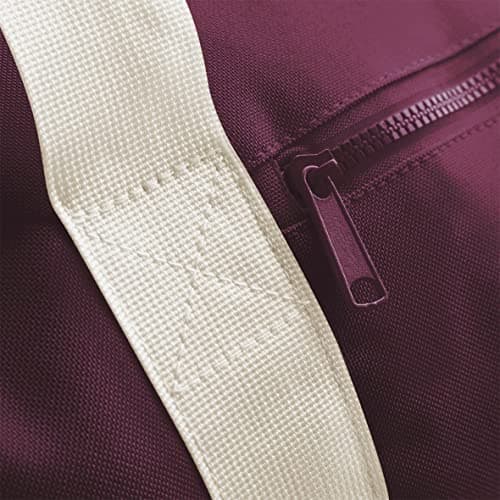 BagBase BG140 Original Barrel Bag - Burgundy/Off White — view 4